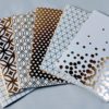 Gold Foil Hexagon Patterned Notebook- 5 x 7" Size - Image 2