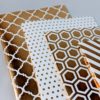 Gold Foil Hexagon Patterned Notebook- 5 x 7" Size - Image 3