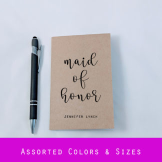 personalized maid of honor notebook