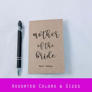 personalized mother of the bride notebook