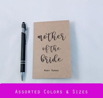 personalized mother of the bride notebook
