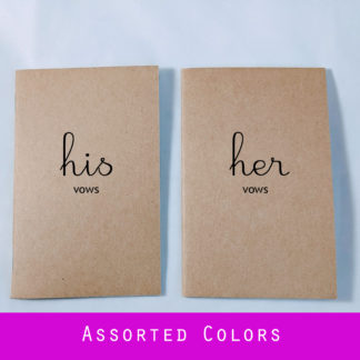 Simple His Hers Wedding Vow Books
