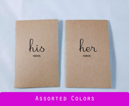 Simple His Hers Wedding Vow Books