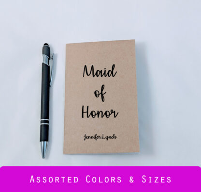Personalized Maid of Honor Notebook