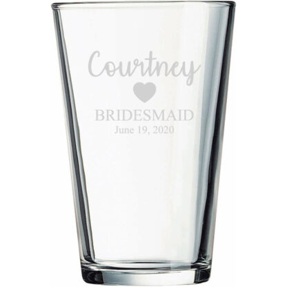 Bridesmaid Pint Glass