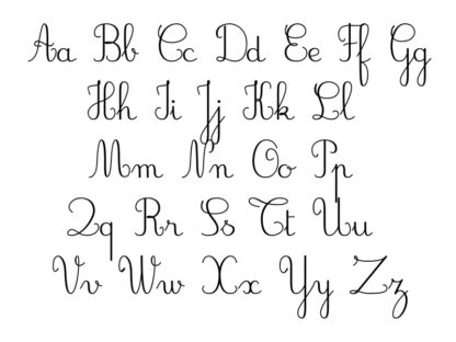 cursive font