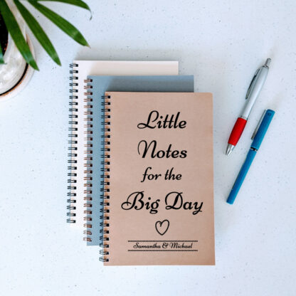 little notes for the big day notebook