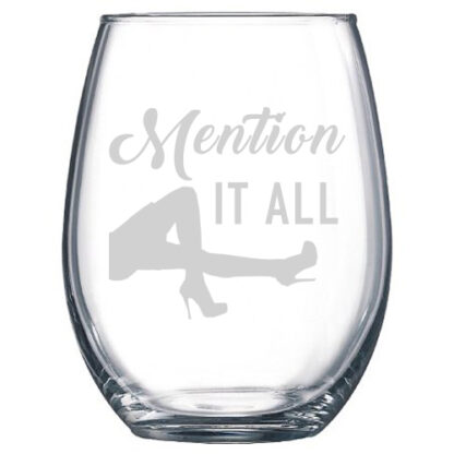 Mention It All Stemless Wine Glass