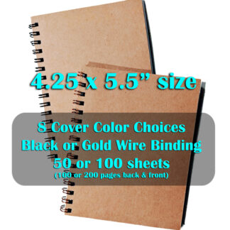 small wire notebook 4.25 x 5.5 inches