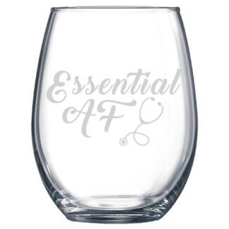 Essential AF stemless wine glass