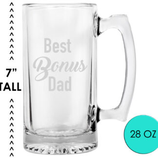 Best Bonus Dad Beer Mug Glass