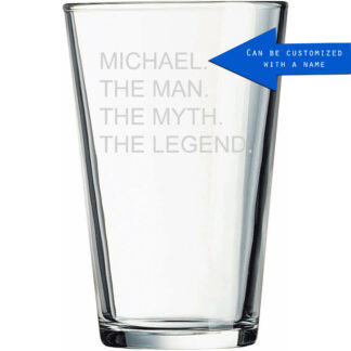 Personalized The Man The Myth The Legend Beer Pint Glass