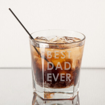 Best Dad Ever Rocks Whiskey Glass