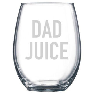 Dad Juice Stemless Wine glass