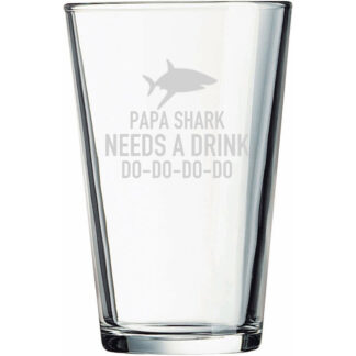 Papa Shark Pint Glass